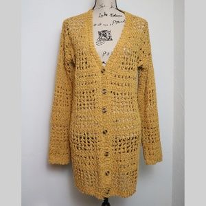 Daytrip Women's Size Medium Open Knit Soft Cozy Duster Cardigan Layering Sweater